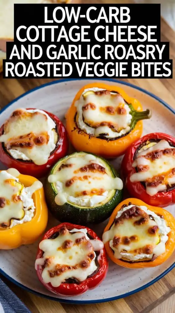 Low-Carb Cottage Cheese and Garlic Roasted Veggie Bites