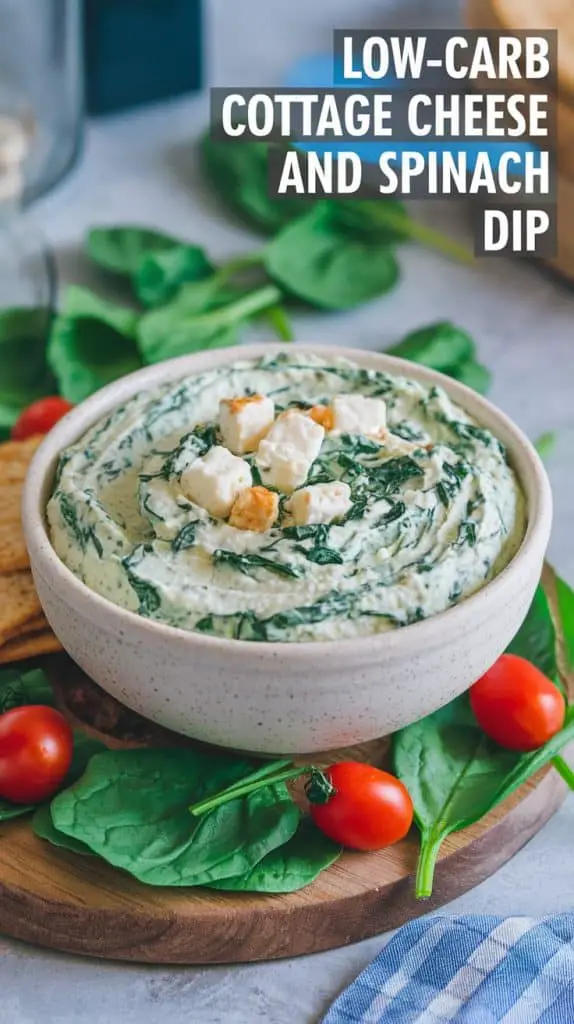 Low-Carb Cottage Cheese and Spinach Dip