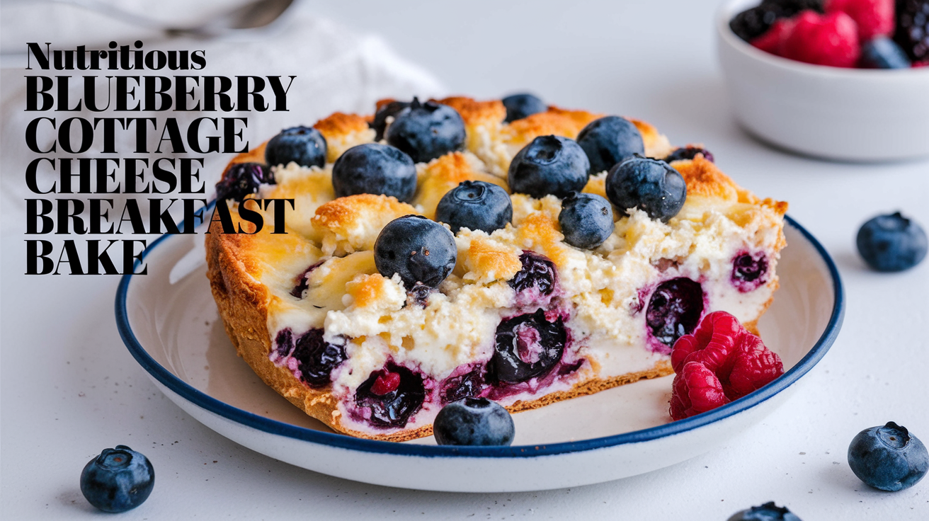 Nutritious Blueberry Cottage Cheese Breakfast Bake