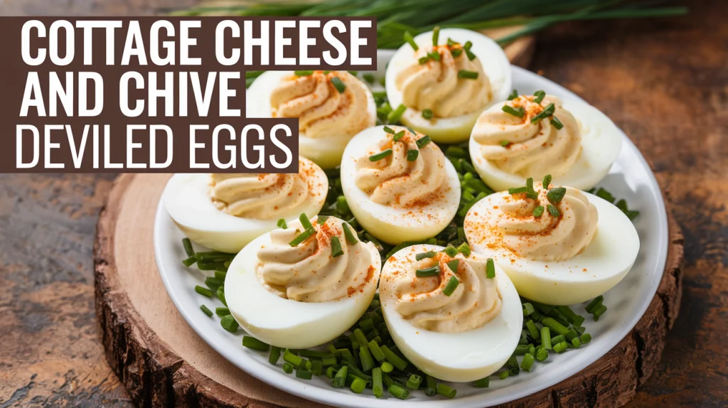 Protein-Packed Cottage Cheese and Chive Deviled Eggs