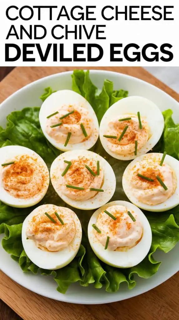 Protein-Packed Cottage Cheese and Chive Deviled Eggs