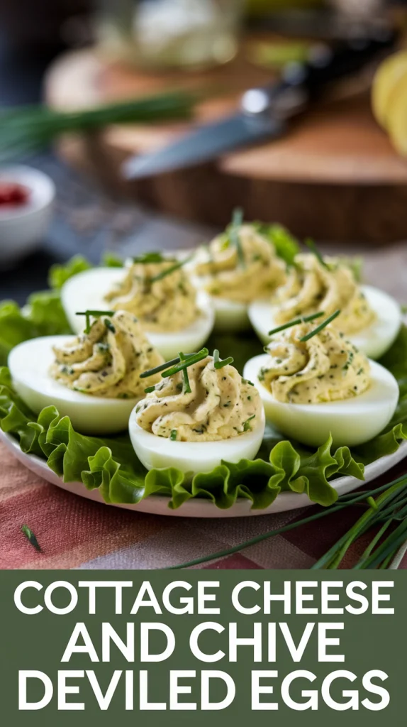 Protein-Packed Cottage Cheese and Chive Deviled Eggs