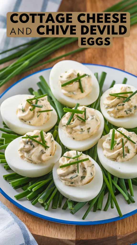 Protein-Packed Cottage Cheese and Chive Deviled Eggs