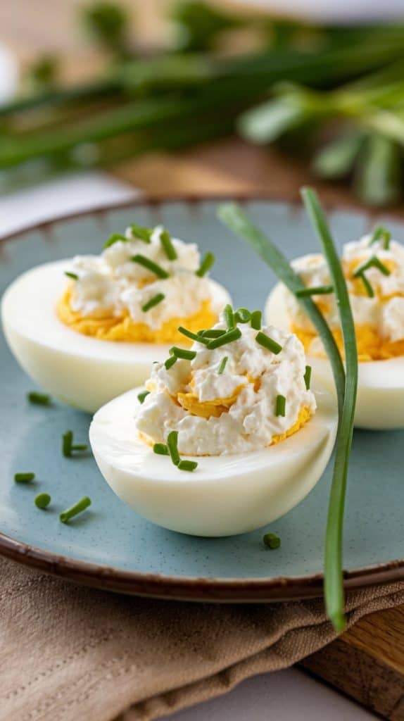 Protein-Packed Cottage Cheese and Chive Deviled Eggs