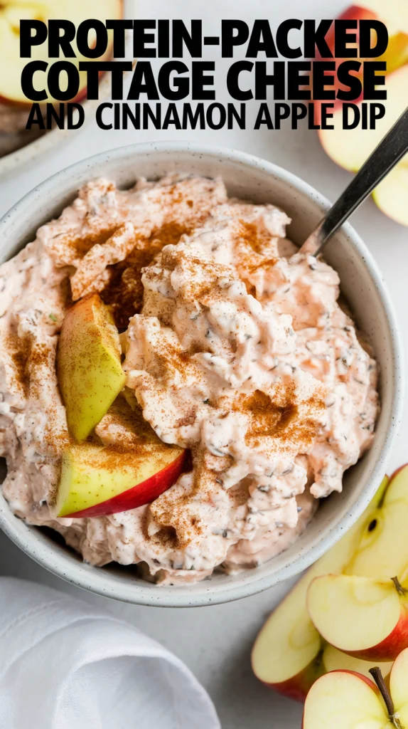 Protein-Packed Cottage Cheese and Cinnamon Apple Dip