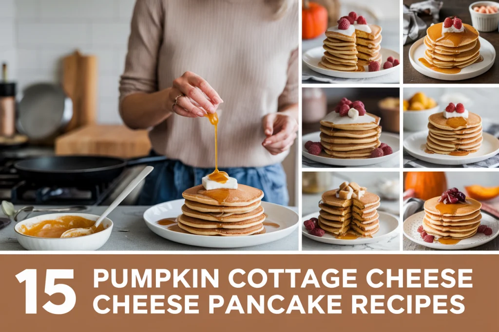 Pumpkin Cottage Cheese Pancakes