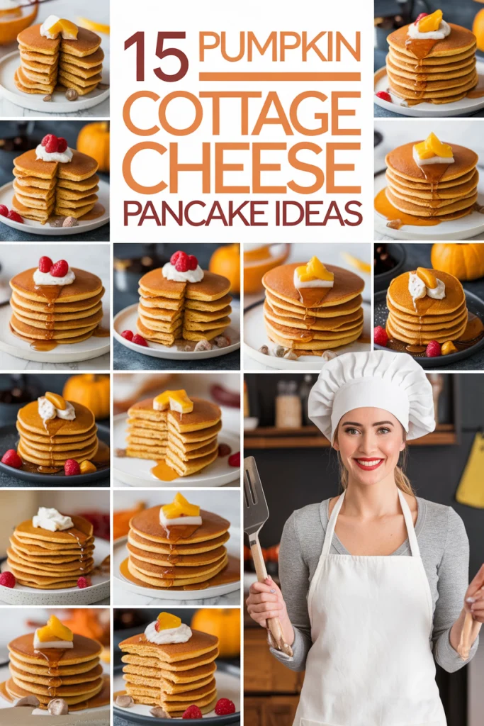 Pumpkin Cottage Cheese Pancakes