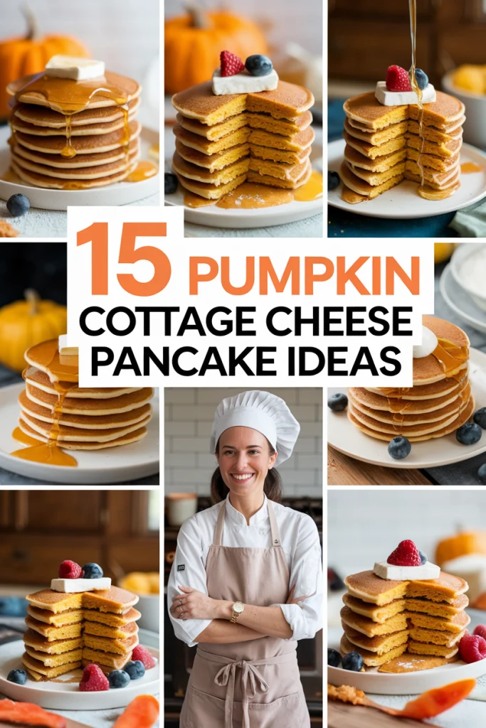 Pumpkin Cottage Cheese Pancakes