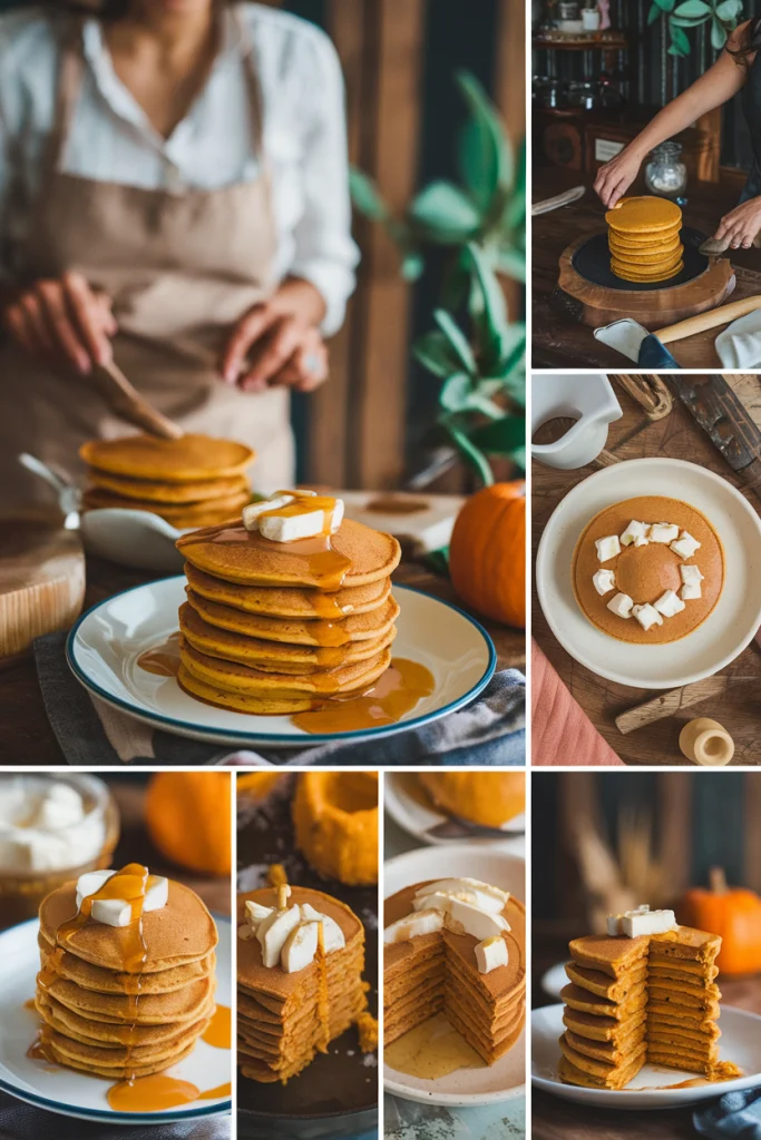 Pumpkin Cottage Cheese Pancakes