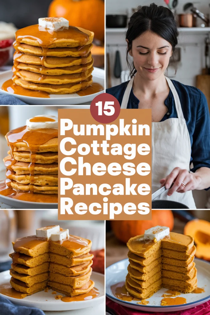 Pumpkin Cottage Cheese Pancakes