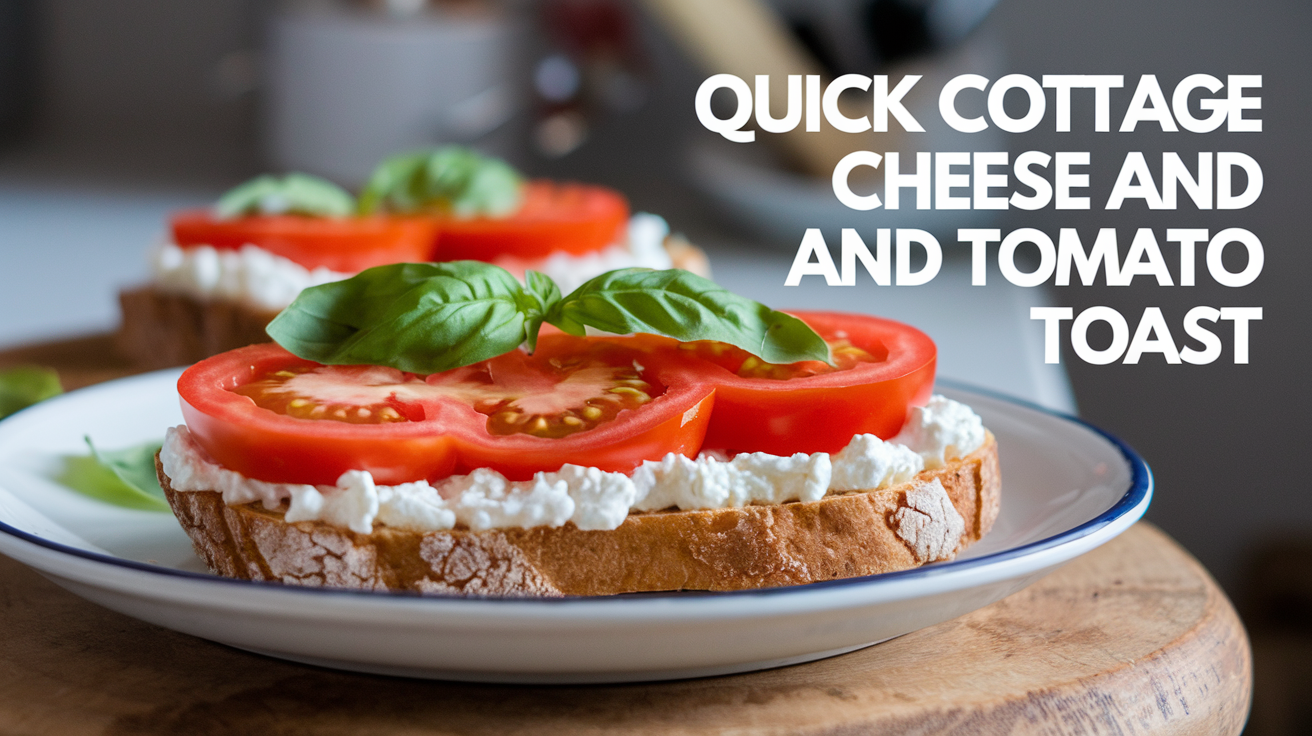 Quick Cottage Cheese and Tomato Toast