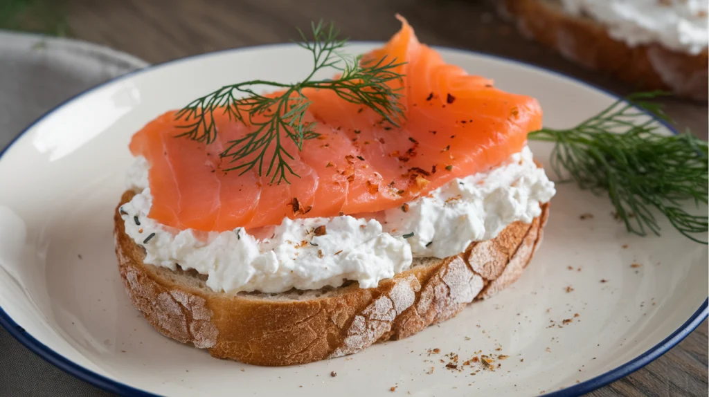 Savory Cottage Cheese and Smoked Salmon Toast