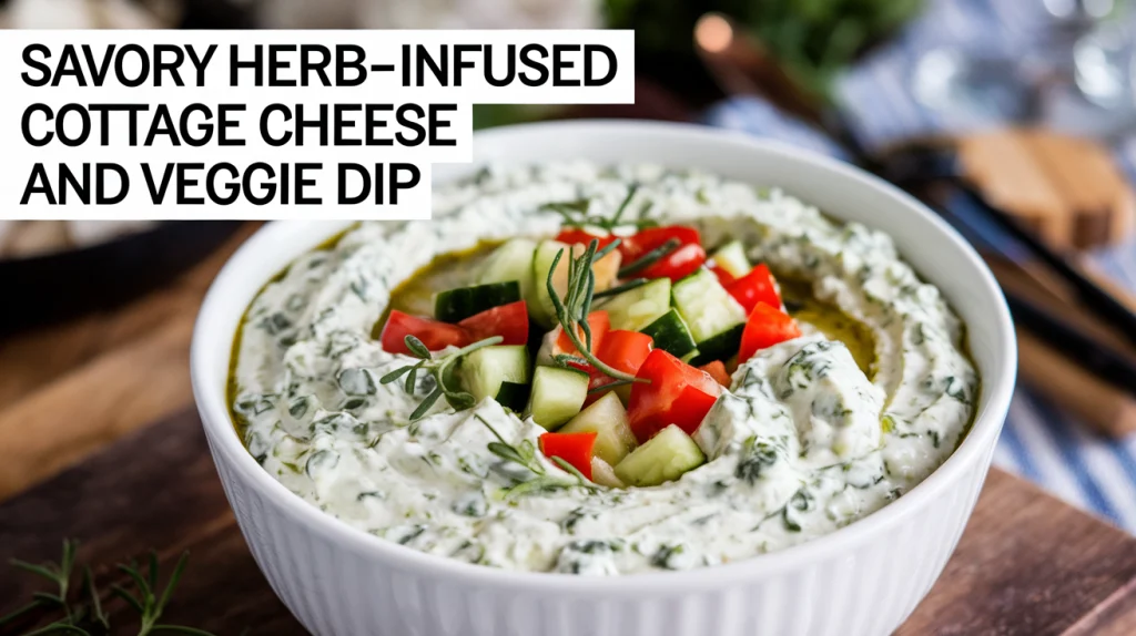 Savory Herb-Infused Cottage Cheese and Veggie Dip