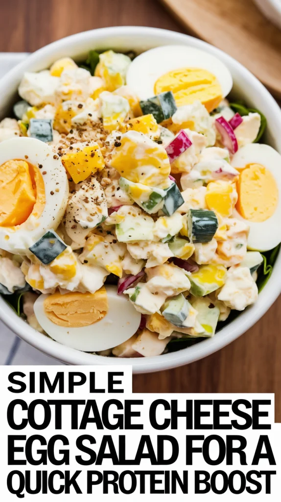 Simple cottage cheese egg salad