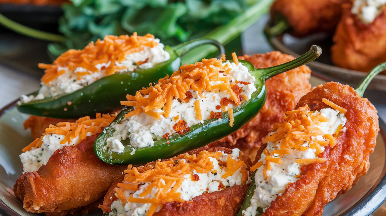 Spicy Cheese-Stuffed Jalapeno Poppers with Cottage Cheese