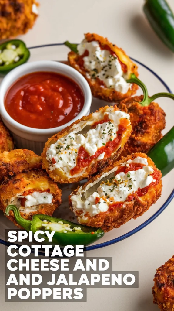 Spicy Cheese-Stuffed Jalapeno Poppers with Cottage Cheese