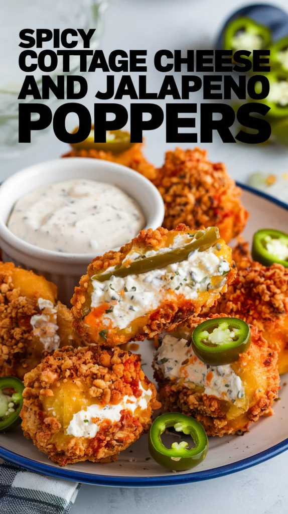 Spicy Cheese-Stuffed Jalapeno Poppers with Cottage Cheese