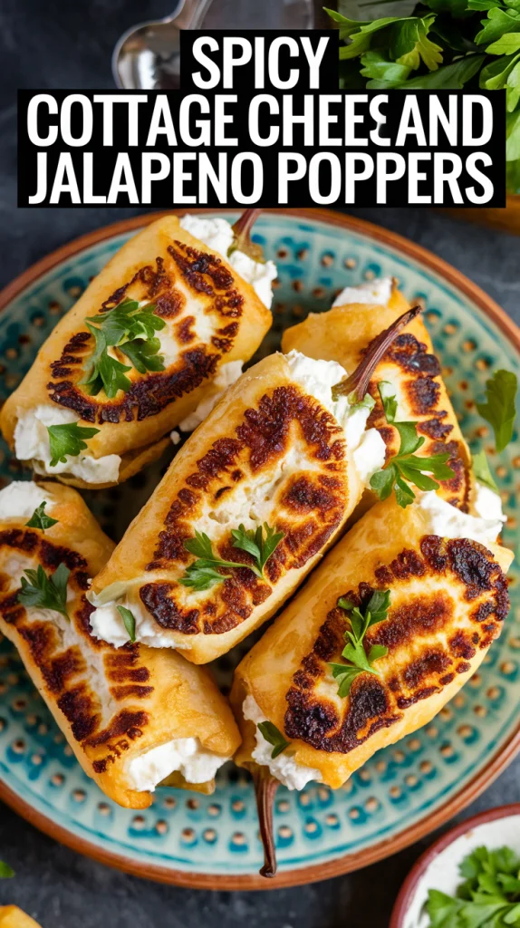 Spicy Cheese-Stuffed Jalapeno Poppers with Cottage Cheese