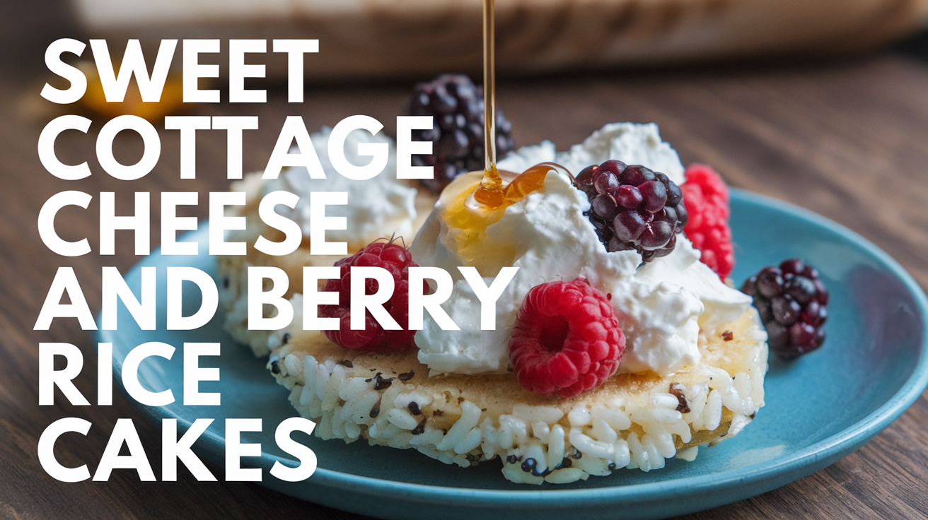 Sweet Cottage Cheese and Berry Rice Cakes