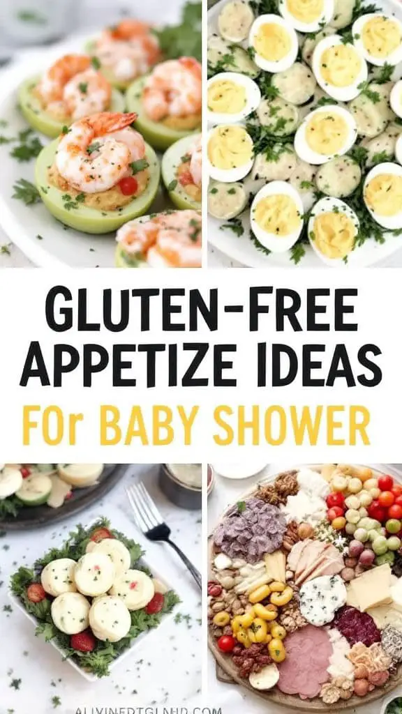 Planning a baby shower can be exciting, especially when it comes to the food. If you're looking for some tasty options, gluten-free appetizers are a great choice. The image shows a colorful spread of gluten-free snacks that are not only appealing but also delicious!