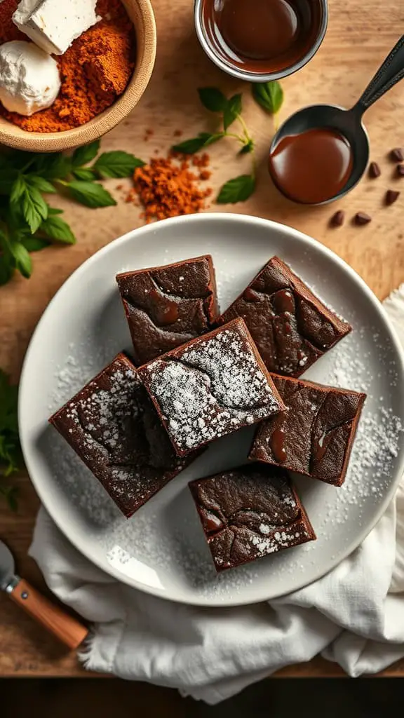Delicious chocolate brownies made with cottage cheese.