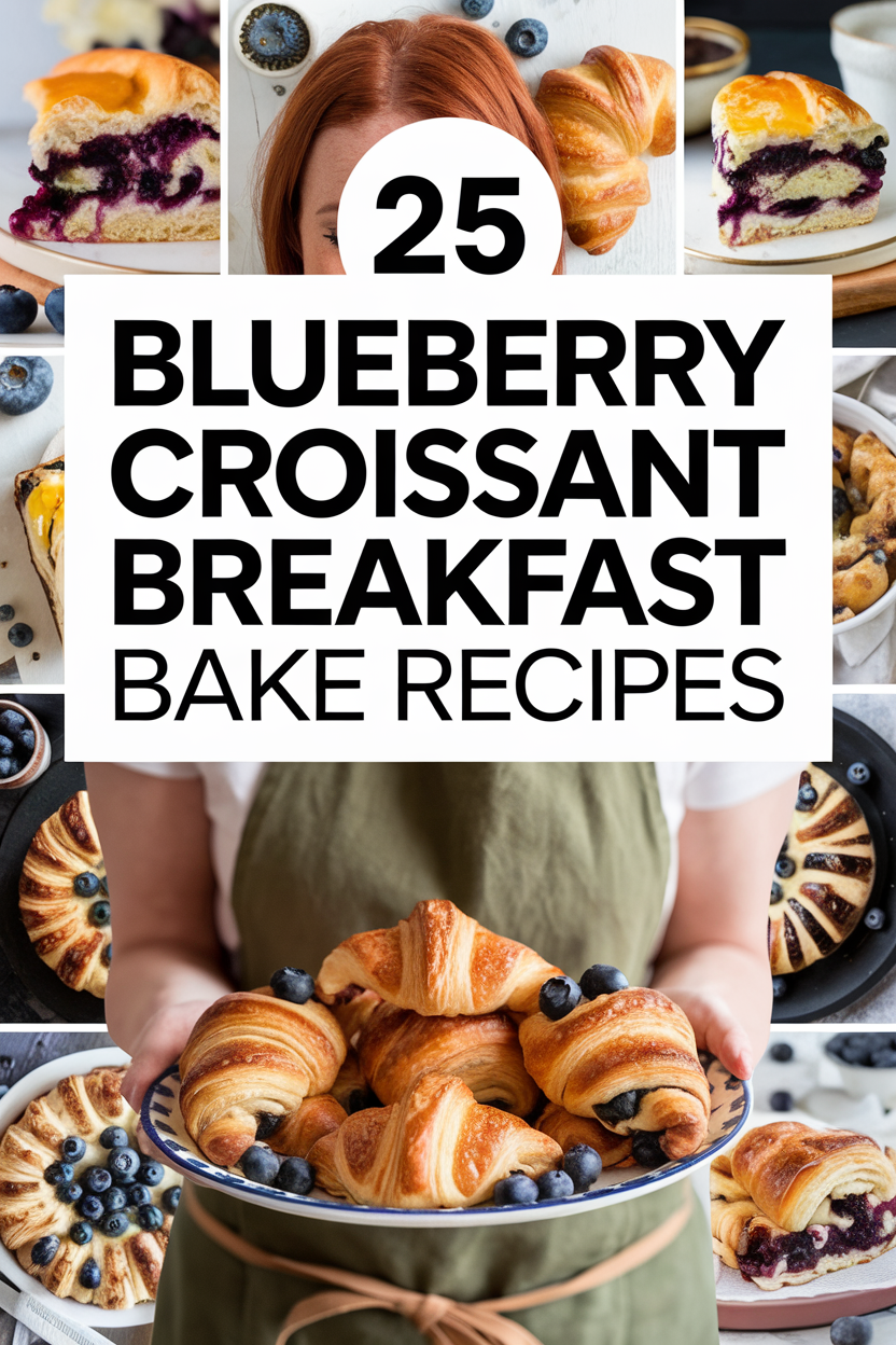 Blueberry Croissant Breakfast Bake