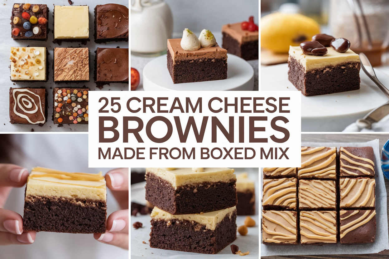 Cream Cheese Brownies Made from Boxed Mix