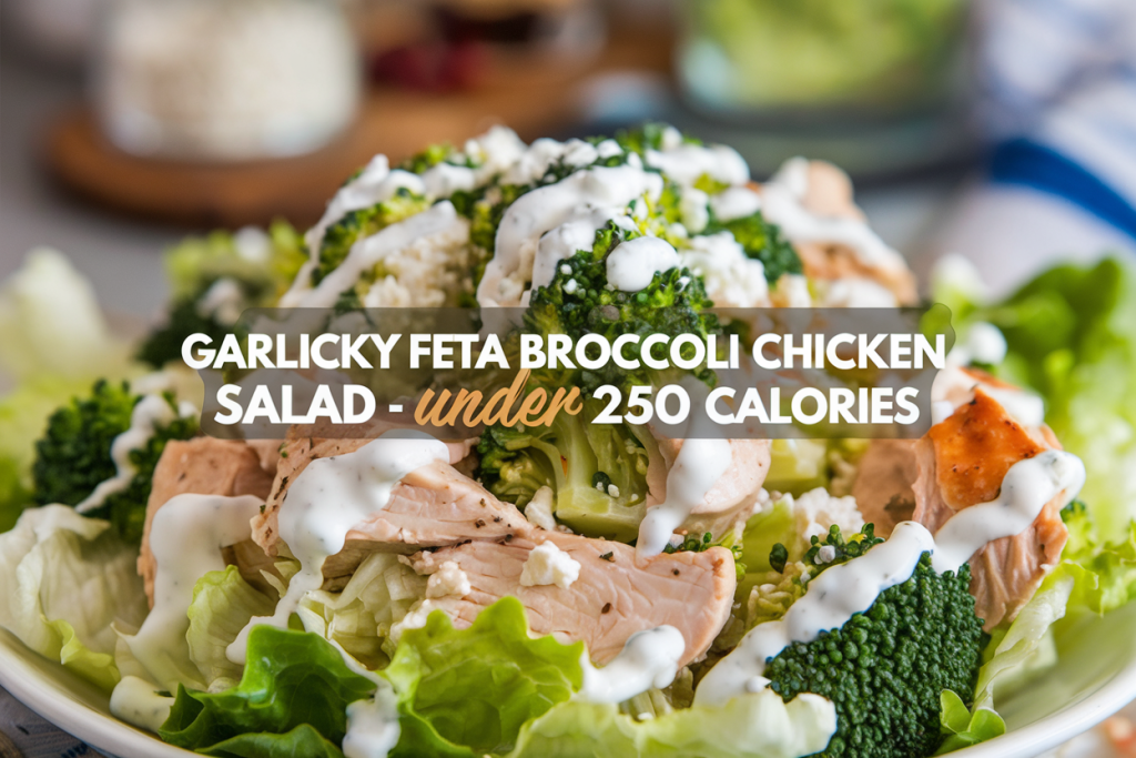 Garlicky Feta Broccoli Chicken Salad