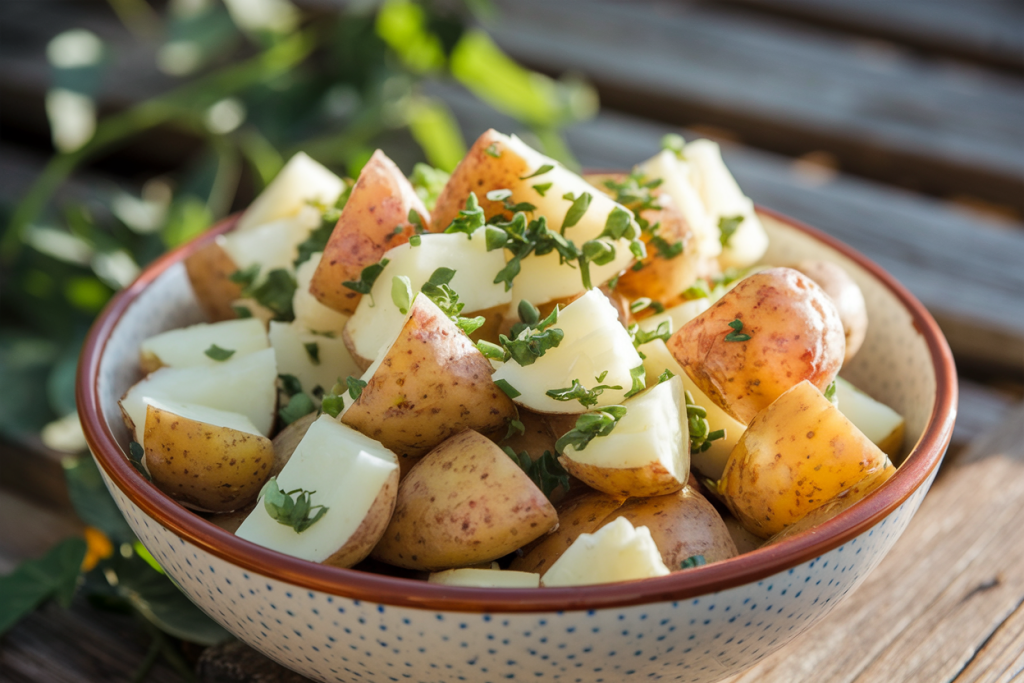 Light and Unique Potato Salad with Egg Recipe