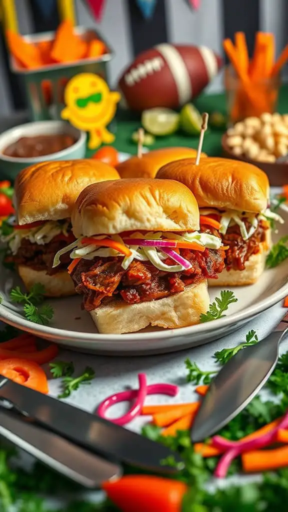 Delicious carnitas sliders served on a plate