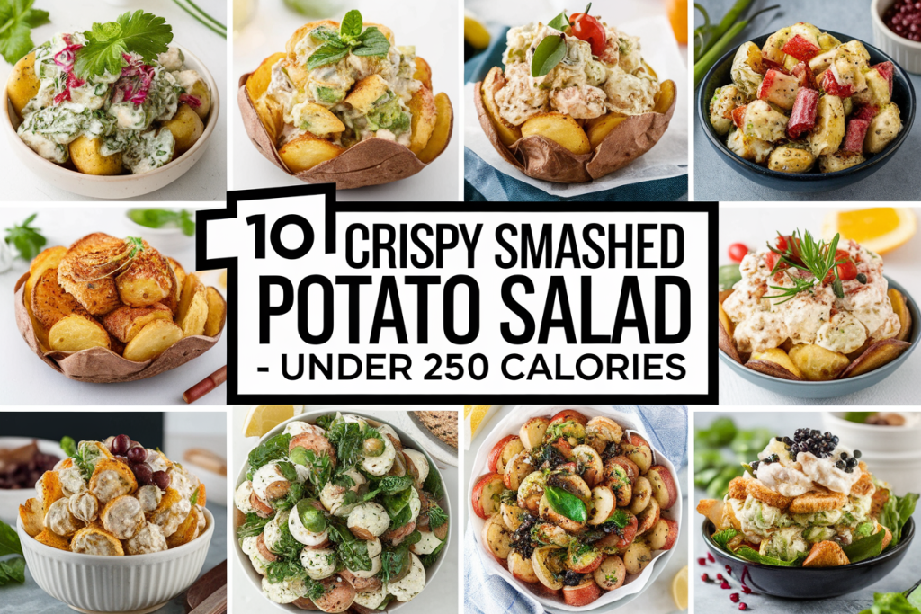 crispy smashed potato salad