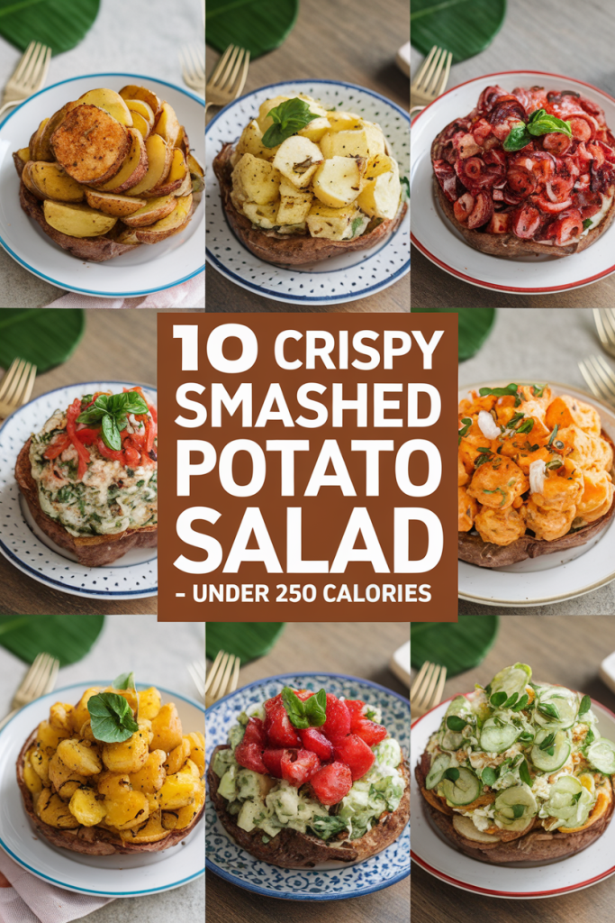 crispy smashed potato salad