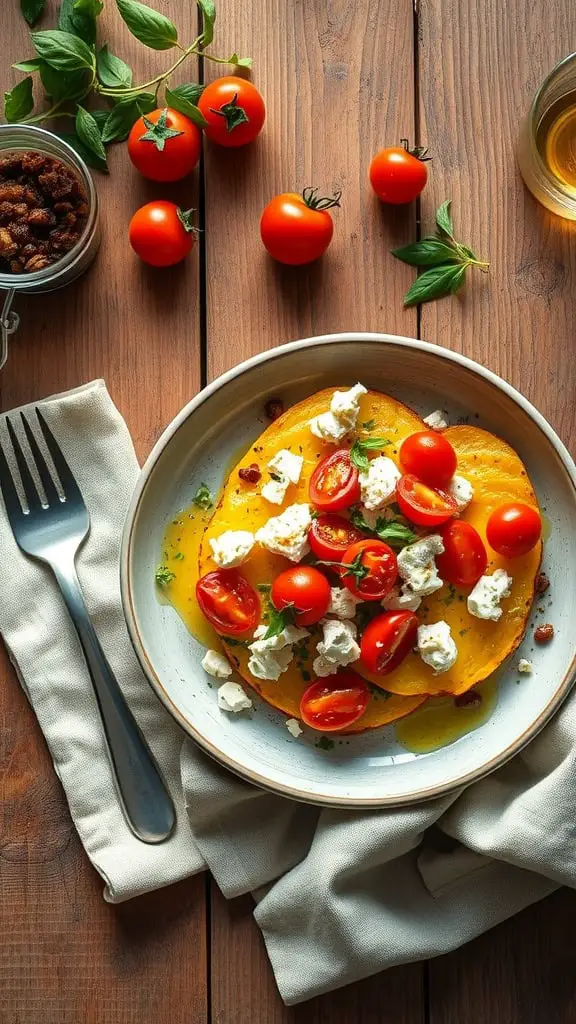 Mediterranean Feta Bliss potato salad with cherry tomatoes and oregano