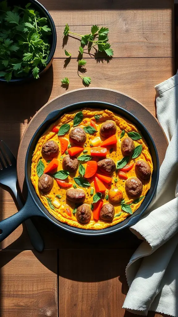 Sausage Egg Muffin Pan Frittatas with colorful veggies and sausage