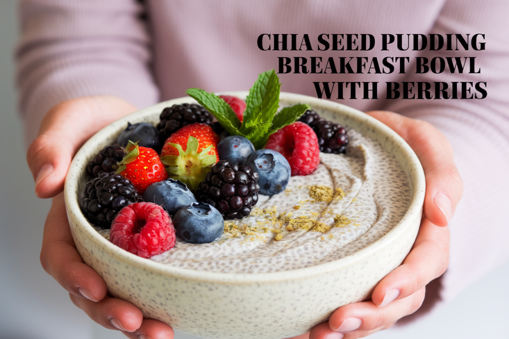 Chia Seed Pudding Breakfast Bowl with Berries