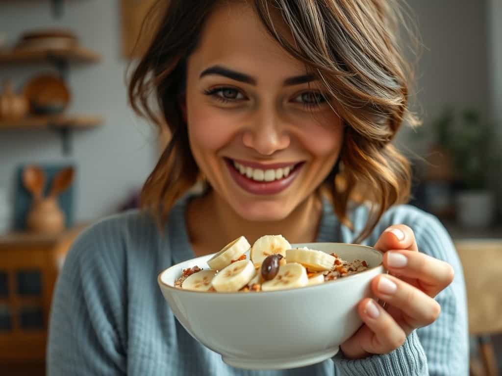 Light & Fluffy Banana Oatmeal Bowl