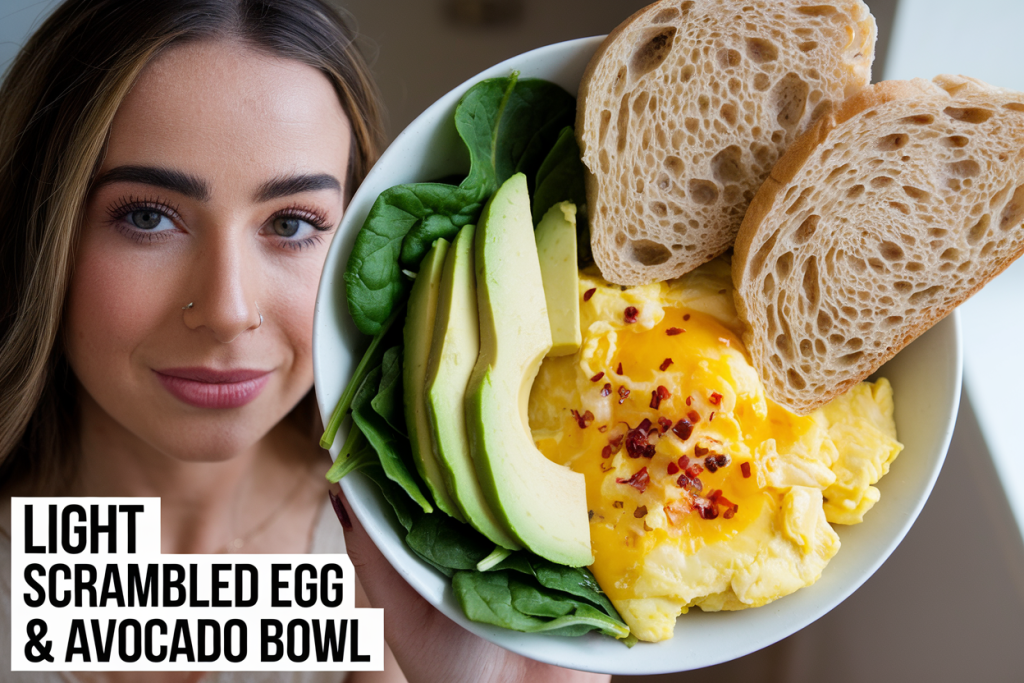 Light Scrambled Egg & Avocado Bowl