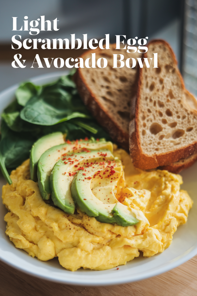 Light Scrambled Egg & Avocado Bowl