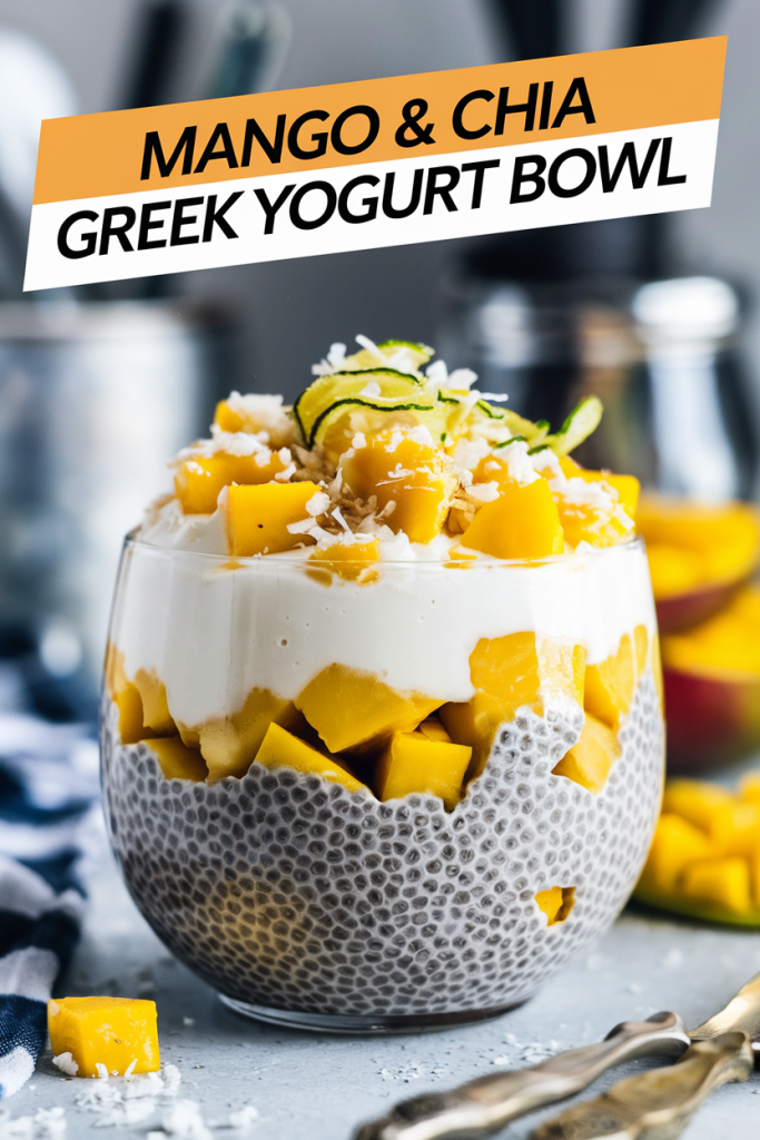 Mango & Chia Seed Greek Yogurt Bowl