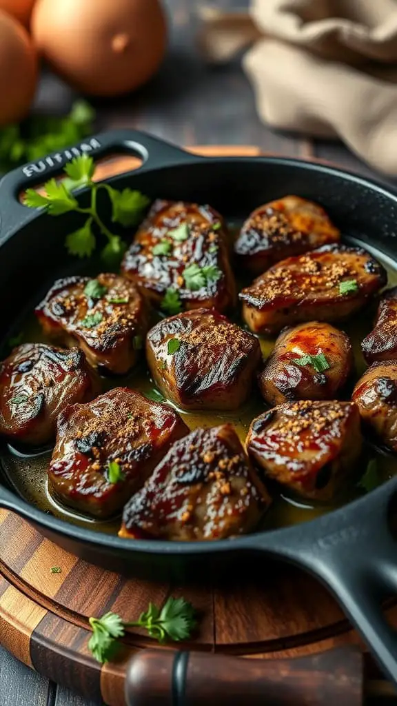 Garlic butter steak bites with Cajun spice